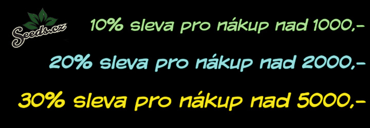 Progresivní objemové slevy na semínka konopí.